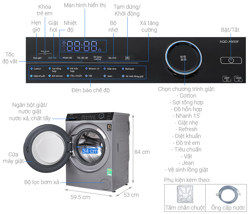 Máy giặt AQUA 1049S