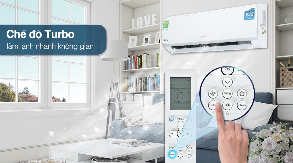 Điều hòa Funiki HIC09TMU.ST3 Gas R32 (inverter). (ghi chú: kích hoạt bằng seri nóng + lạnh)