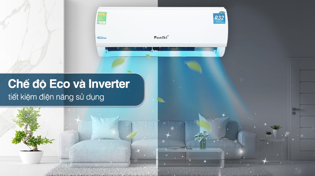 Điều hòa Funiki HIC09TMU.ST3 Gas R32 (inverter). (ghi chú: kích hoạt bằng seri nóng + lạnh)