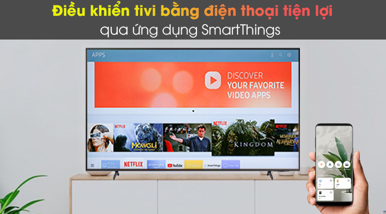Smart Tivi Samsung 4K 43 inch 43AU8000 Crystal UHD