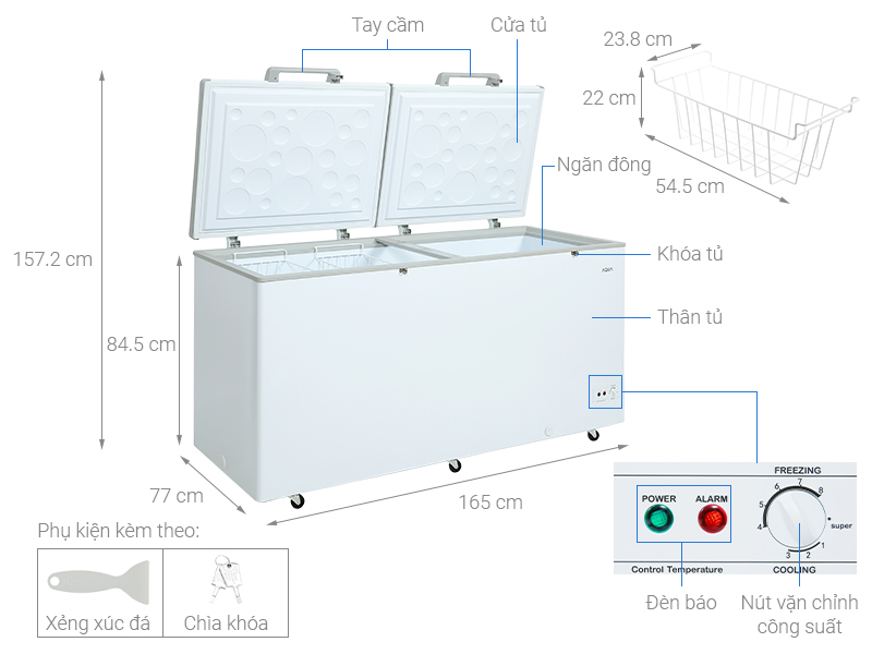 Tủ đông AQUA Inverter 508 lít AQF-C6901E